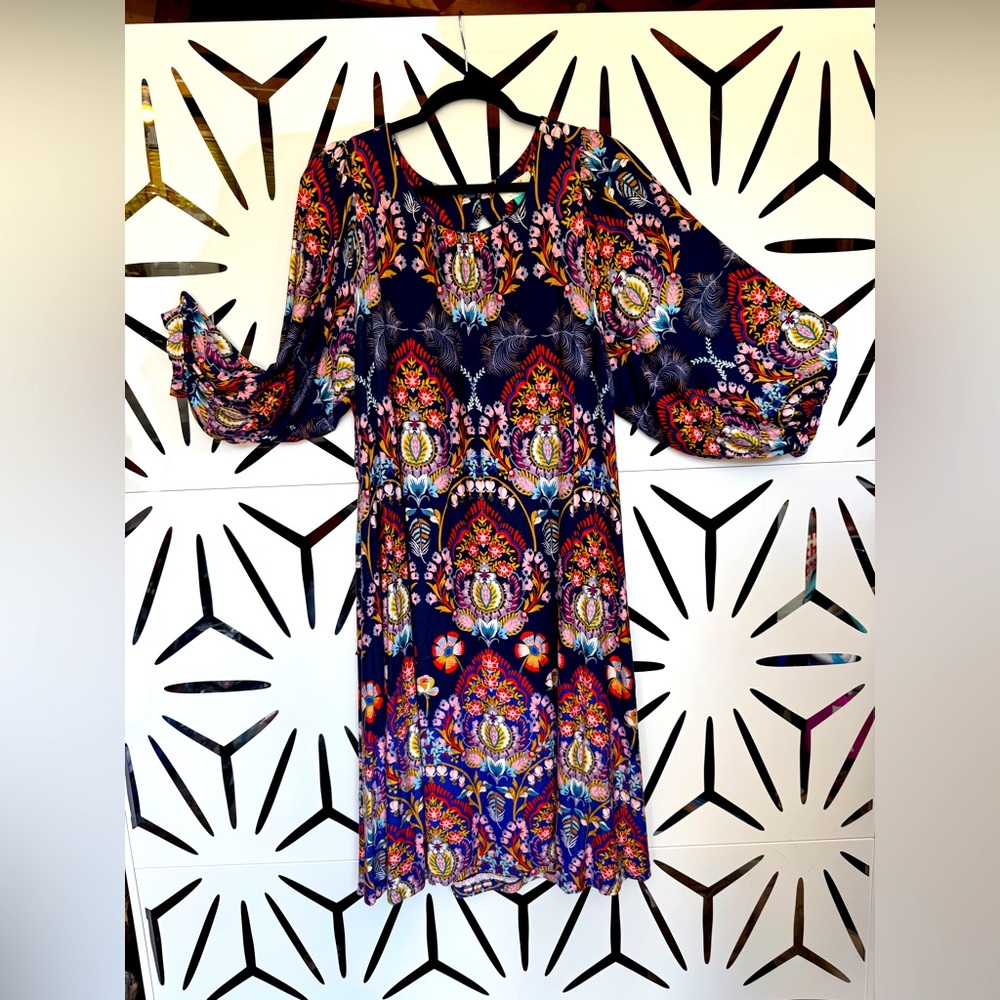 Anthropologie Floral Bohemian Dress - Multicolor STRETCHY